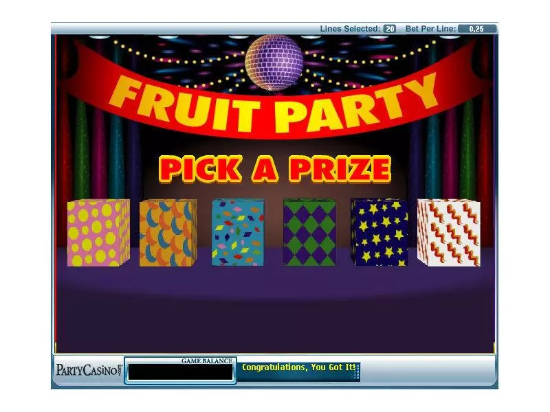 Fruit Party bwin.party 5 Reel 20 Line