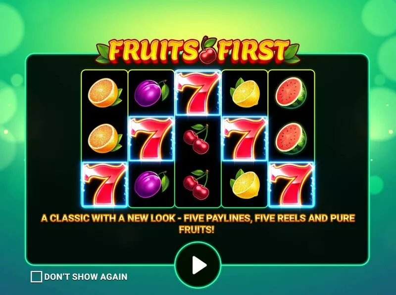 Fruits First Diamond Treasures Apparat Gaming 4 Reel 5 Line
