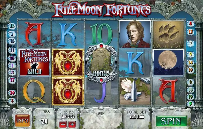 Full Moon Fortunes Ash Gaming 5 Reel 20 Line