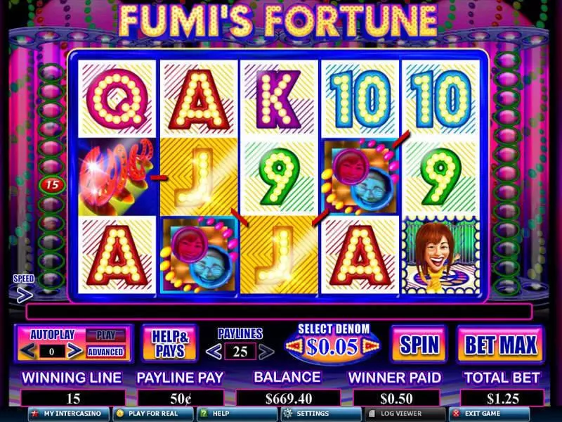 Fumi's Fortune Genesis 5 Reel 25 Line