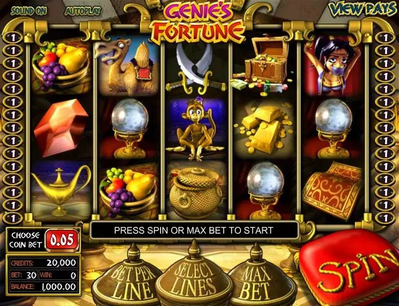 Genie's Fortune BetSoft 5 Reel 30 Line