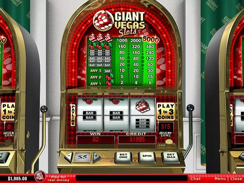 Giant Vegas PlayTech 3 Reel 1 Line