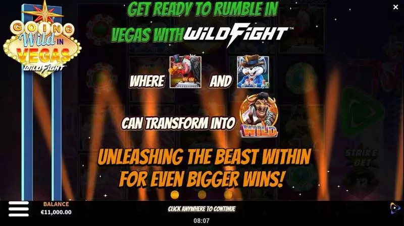 Going Wild in Vegas Wild Fight ReelPlay 5 Reel 40 Line