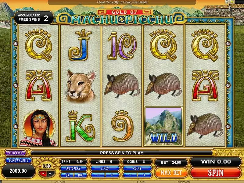 Gold of Machu Picchu Microgaming 5 Reel 20 Line