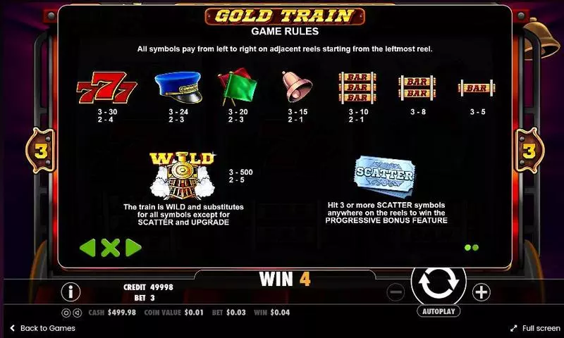 Gold Train Pragmatic Play 3 Reel 3 Line