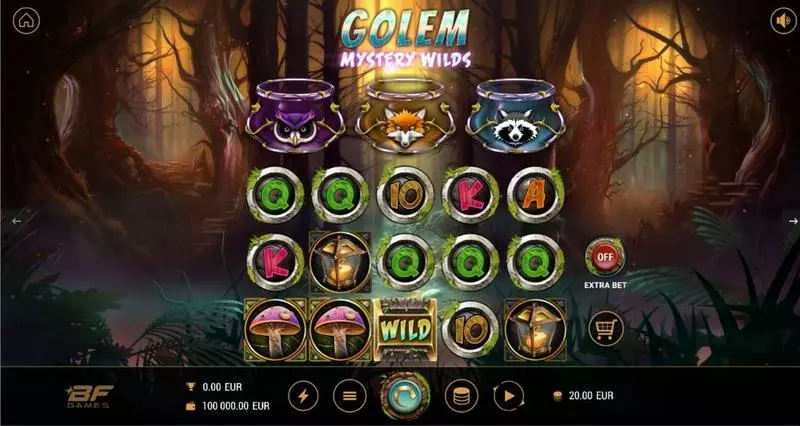 Golem Mystery Wilds BF Games 5 Reel 10 Line