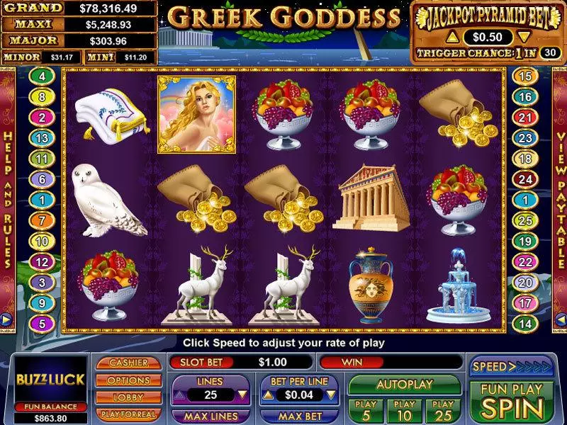 Greek Goddess NuWorks 5 Reel 25 Line