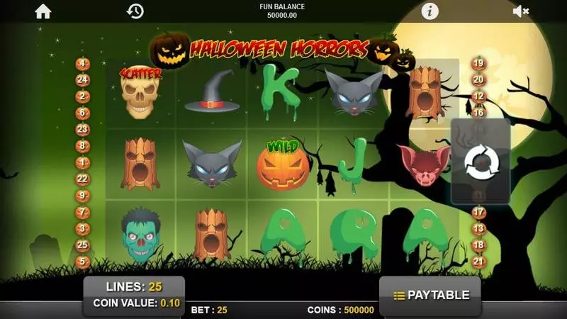 Halloween Horrors 1x2 Gaming 5 Reel 25 Line