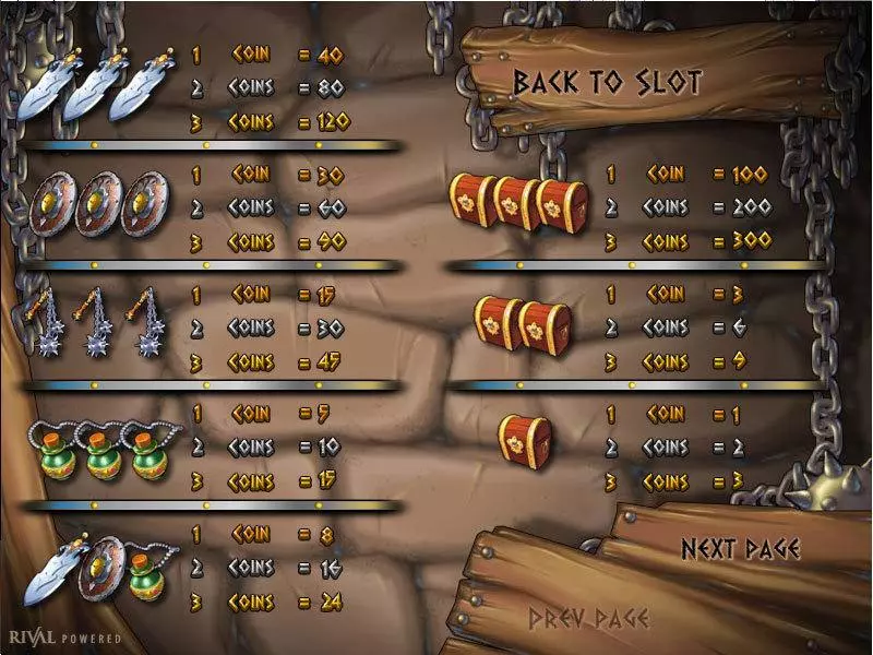 Heroes' Realm Rival 3 Reel 1 Line