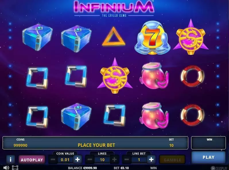 Infinium Zeus Play 5 Reel 10 Line