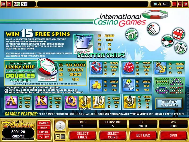 International Casino Games Microgaming 5 Reel 9 Line