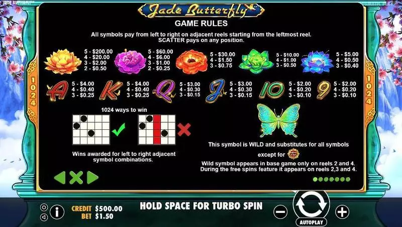 Jade Butterfly Pragmatic Play 5 Reel 1024 Way