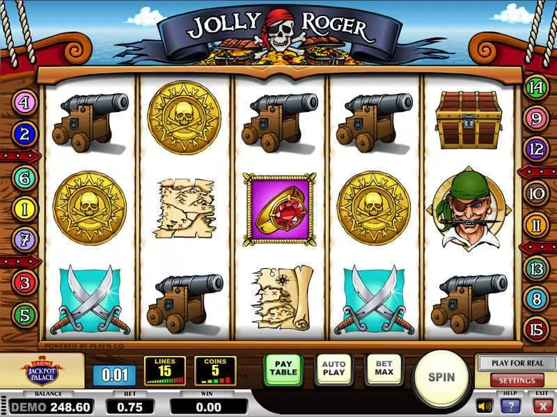 Jolly Roger Play'n GO 5 Reel 15 Line