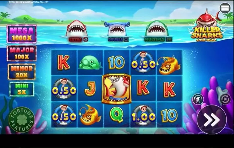 Killer Sharks Four Leaf Gaming 5 Reel 