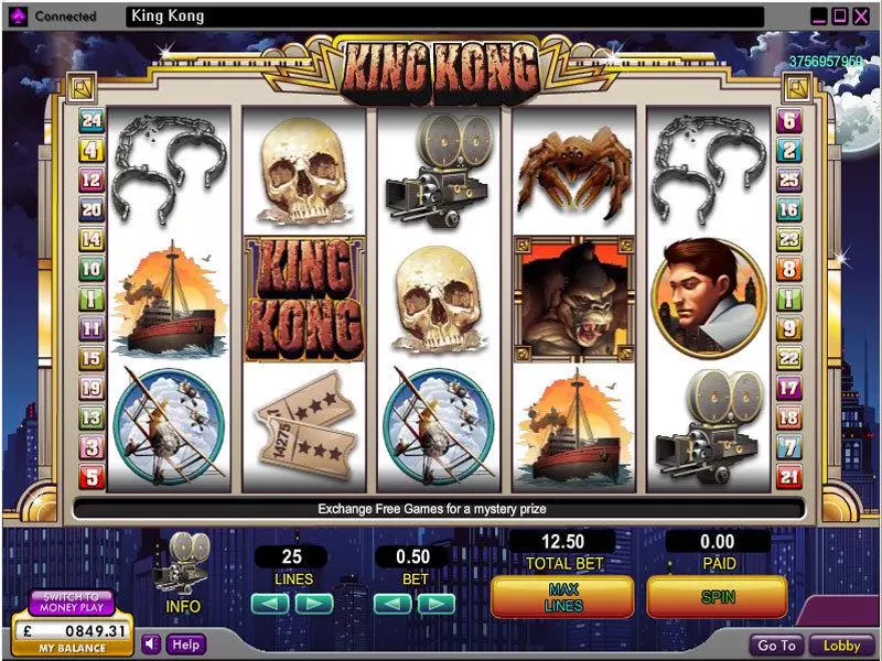 King Kong 888 5 Reel 25 Line