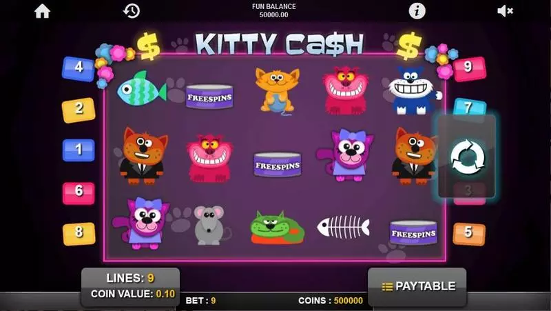Kitty Cash 1x2 Gaming 5 Reel 9 Line