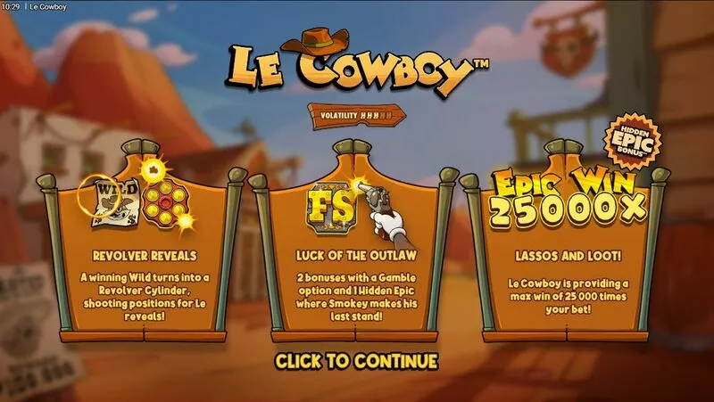 Le Cowboy Hacksaw Gaming 6 Reel 