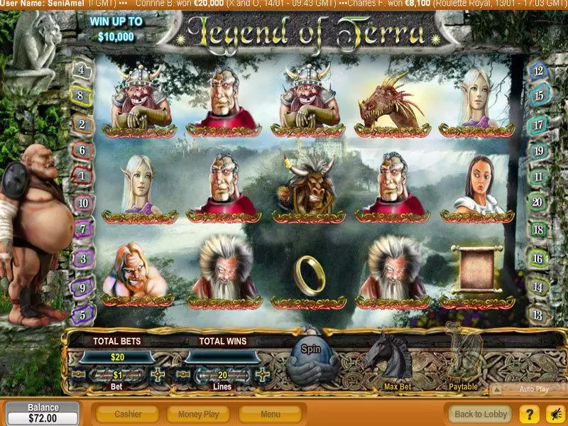 Legend of Terra NeoGames 5 Reel 20 Line