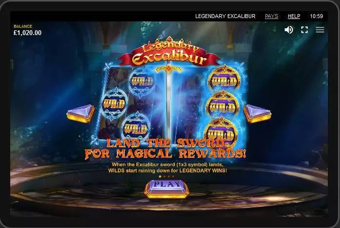 Legendary Excalibur Red Tiger Gaming 5 Reel 10 Line