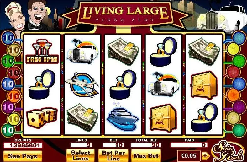 Living Large Parlay 5 Reel 9 Line