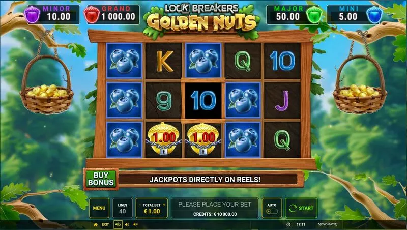 Lock Breakers – Golden Nuts Buy Bonus Greentube 15 Reels 40 Line