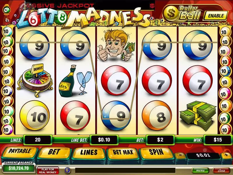 Lotto Madness PlayTech 5 Reel 20 Line