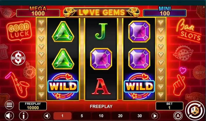 Love Gems - Hold And Win 1Spin4Win 3 Reel 27 Line
