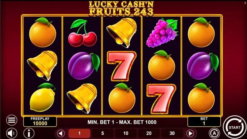 LUCKY CASH'N FRUITS 243 1Spin4Win 5 Reel 243 Line