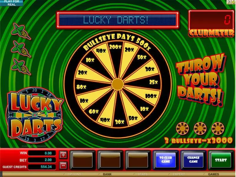 Lucky Darts Microgaming 3 Reel 1 Line