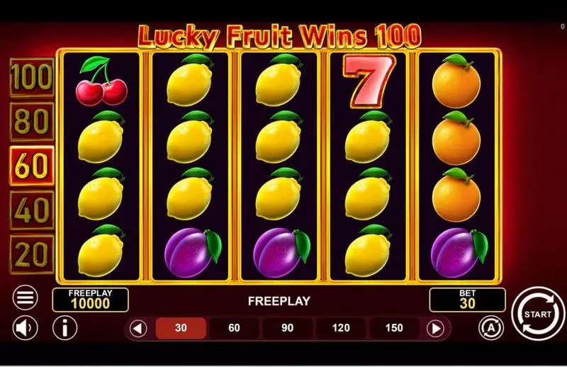LUCKY FRUIT WINS 100 1Spin4Win 5 Reel 20 Line