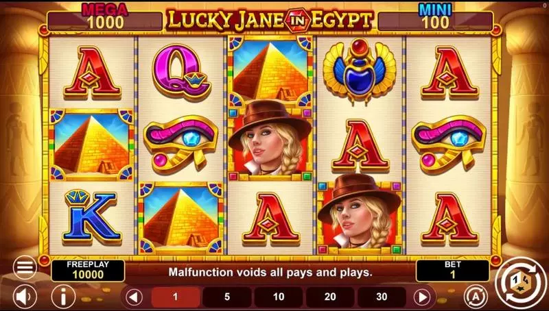 LUCKY JANE IN EGYPT HOLD AND WIN 1Spin4Win 5 Reel 243 Line