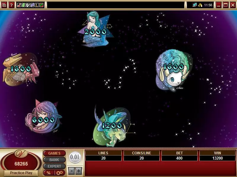 Lucky Stars Microgaming 5 Reel 20 Line