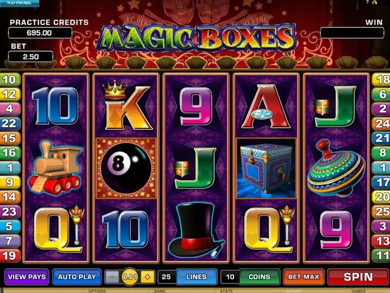 Magic Boxes Microgaming 5 Reel 25 Line