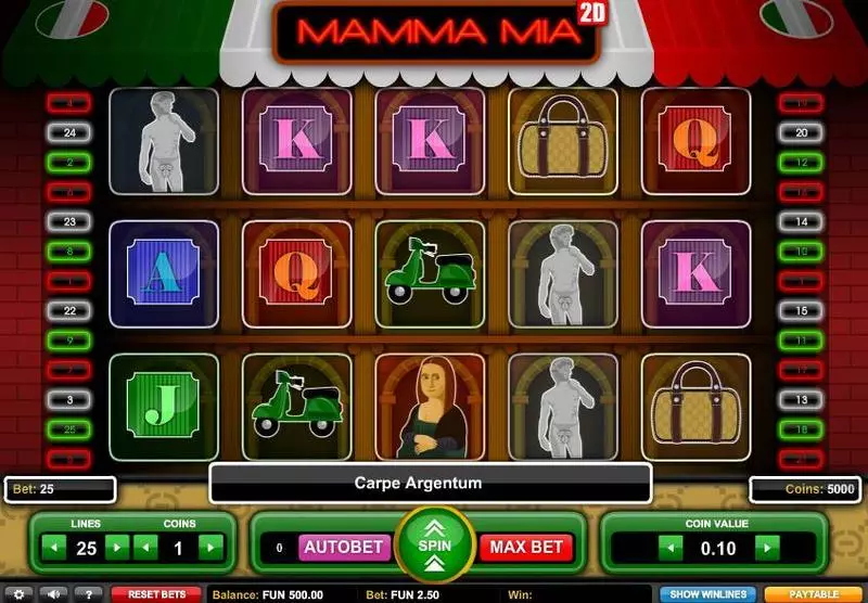 Mamma Mia 1x2 Gaming 5 Reel 25 Line