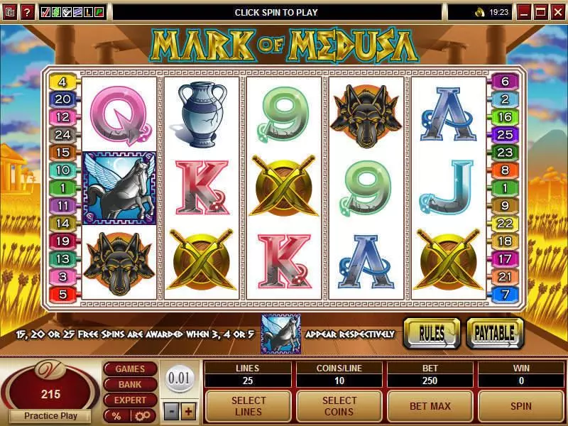 Mark of Medusa Microgaming 5 Reel 25 Line