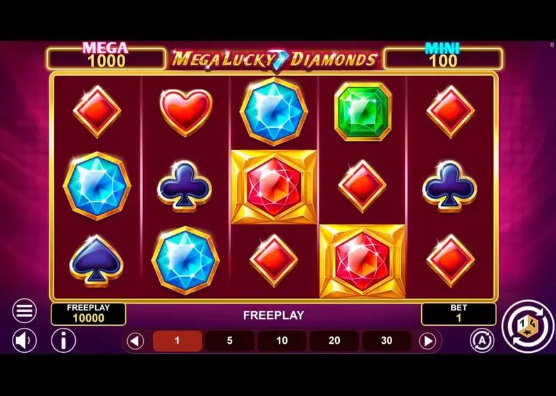 Mega Lucky Diamonds Hold And Win 1Spin4Win 5 Reel 243 Line