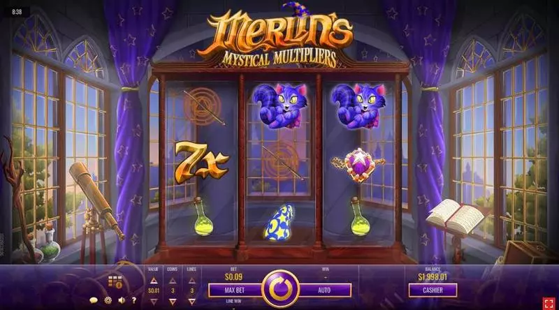 Merlin’s Mystical Multipliers Rival 3 Reel 3 Line