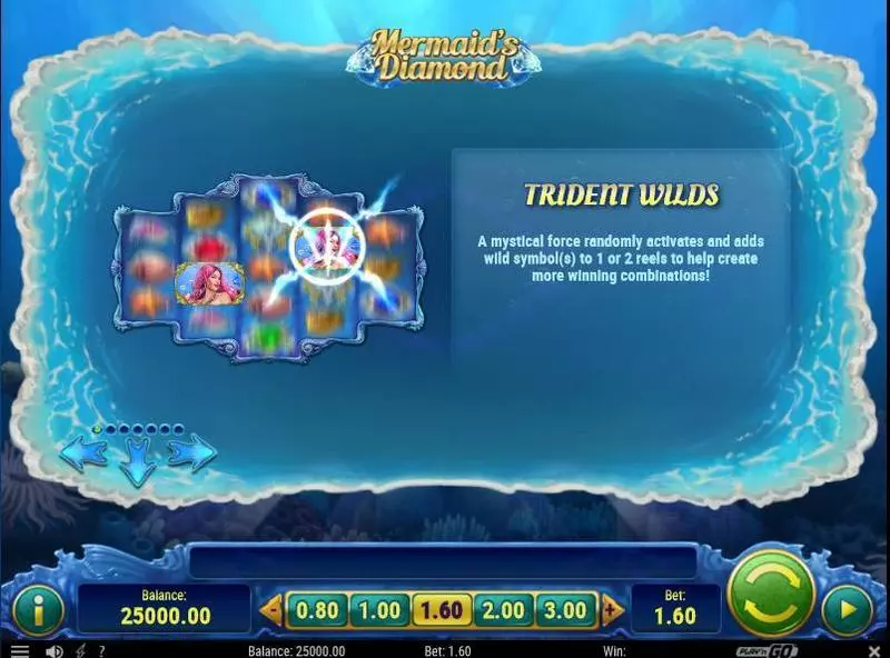 Mermaid's Diamonds Play'n GO 5 Reel 720 lines