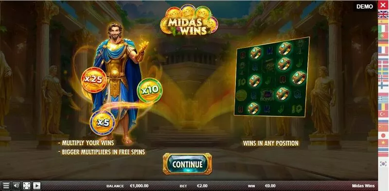 Midas Wins Red Rake Gaming 5 Reel 