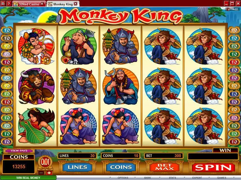 Monkey King Microgaming 5 Reel 30 Line