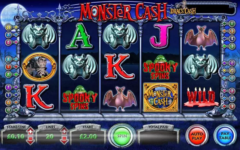 Monster Cash Inspired 5 Reel 20 Line