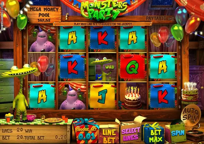Monsters Party Sheriff Gaming 5 Reel 20 Line