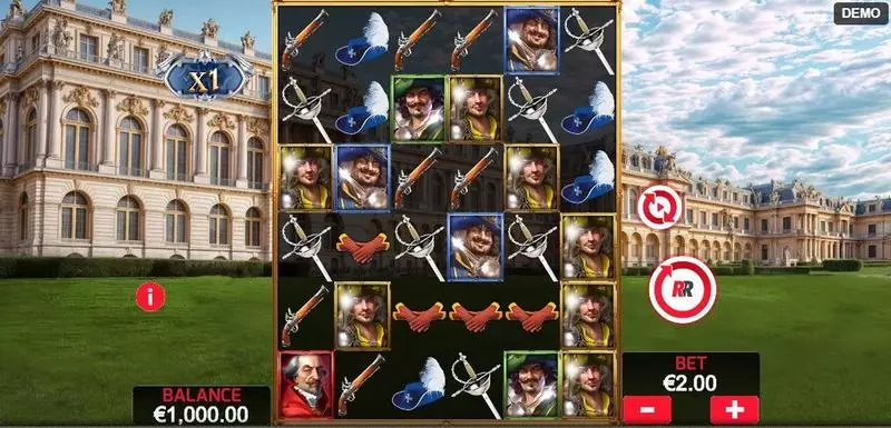 Musketeers 1 Wild for All Red Rake Gaming 6 Reel 