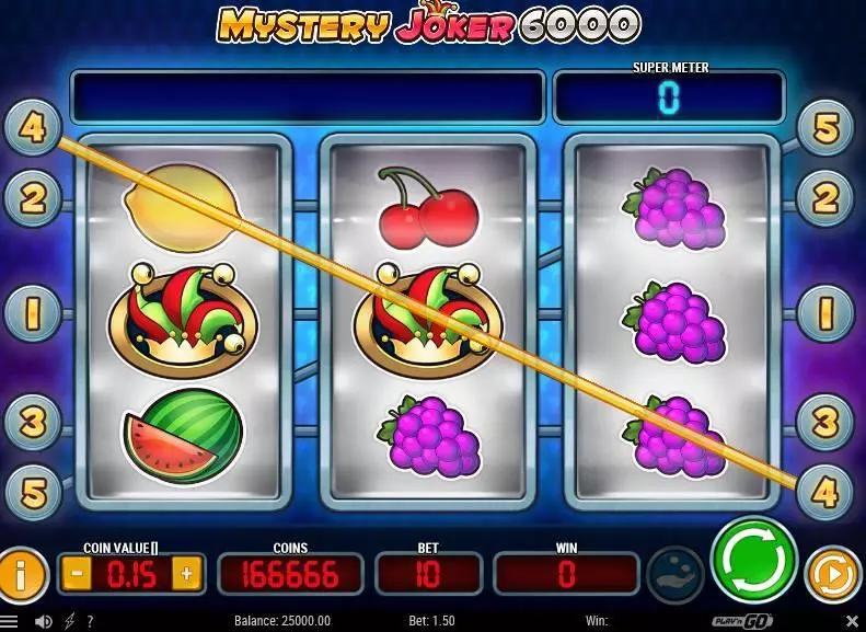 Mystery Joker 6000 Play'n GO 3 Reel 5 Line