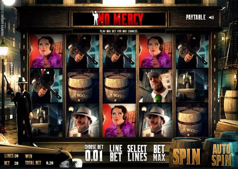 No Mercy Sheriff Gaming 5 Reel 20 Line