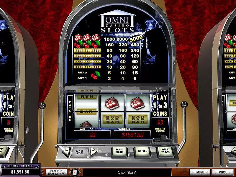 Omni Casino PlayTech 3 Reel 1 Line