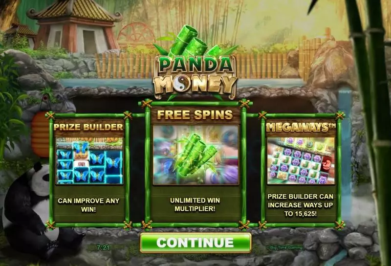 Panda Money Big Time Gaming 5 Reel 15625 Ways