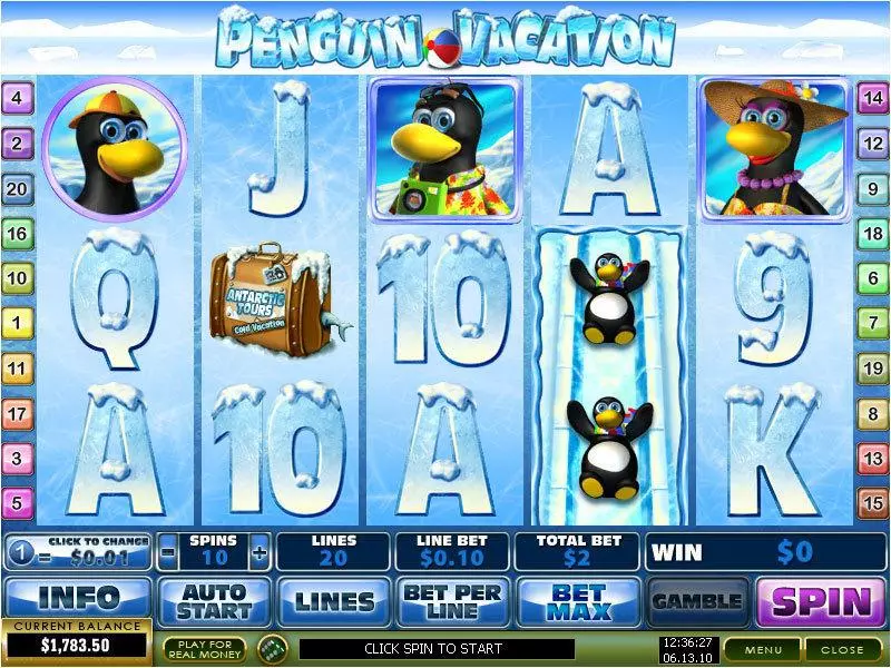 Penguin Vacation PlayTech 5 Reel 20 Line