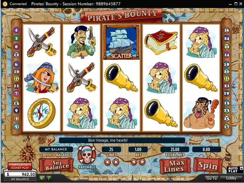 Pirate's Bounty 888 5 Reel 25 Line