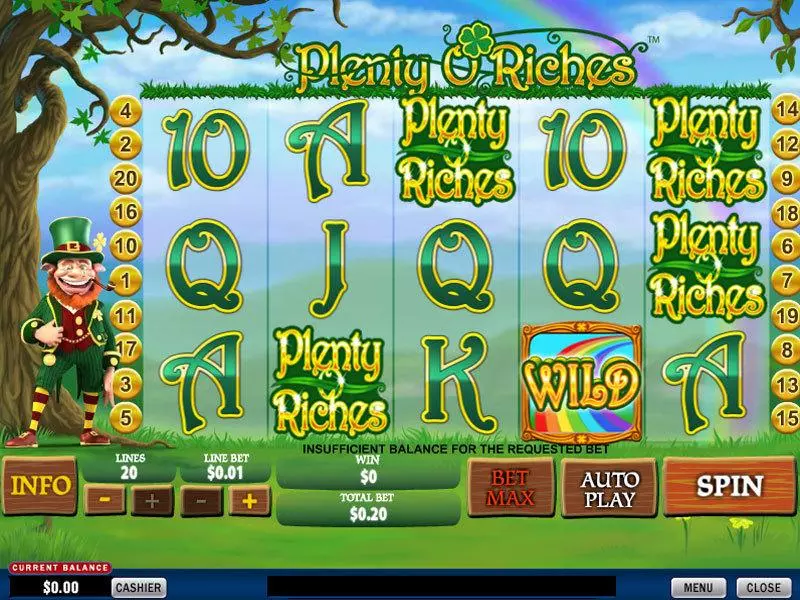 Plenty O'Riches PlayTech 5 Reel 20 Line